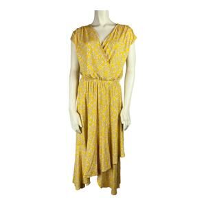 Maeve Fete Dress sz Small Womens yellow purple print Anthropologie
